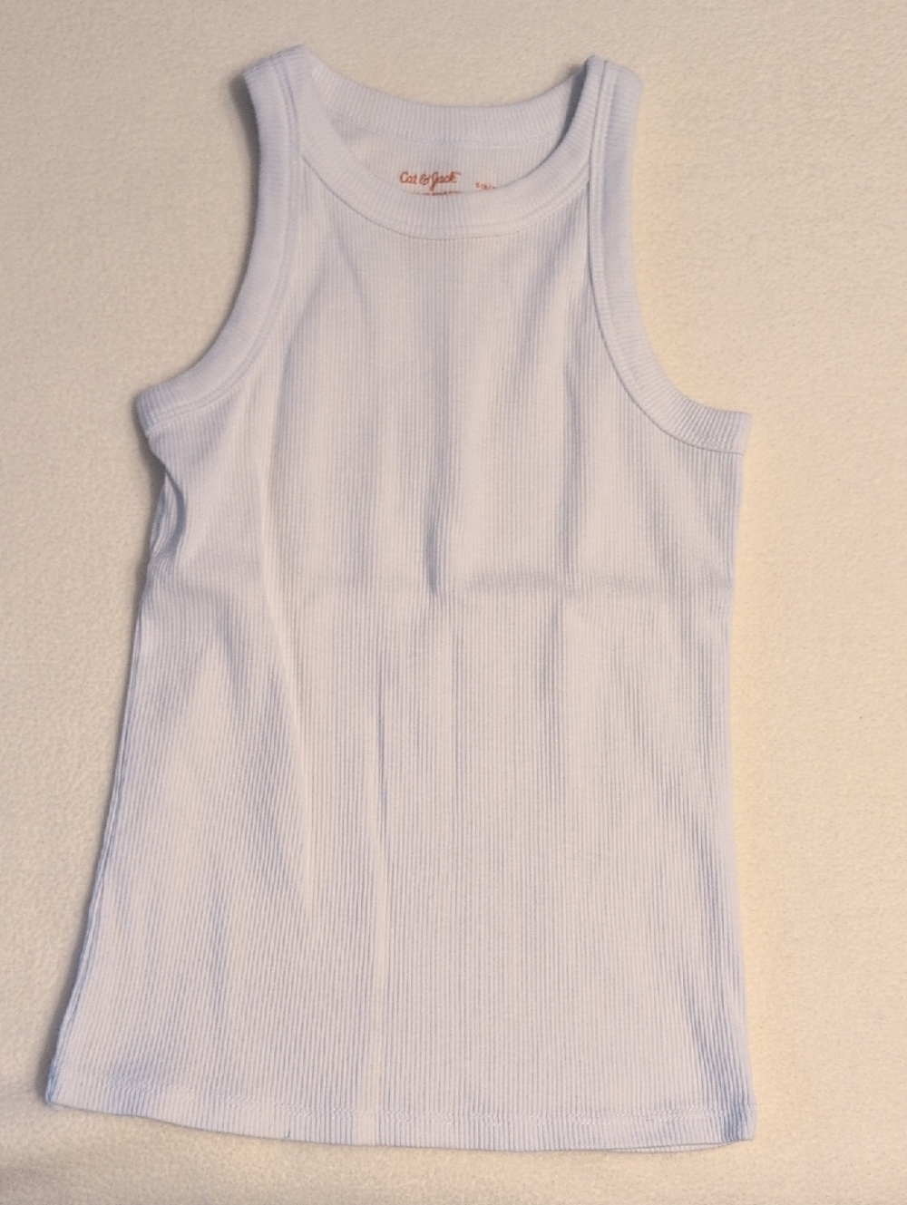 Cat & Jack White Ribbed Tank Top